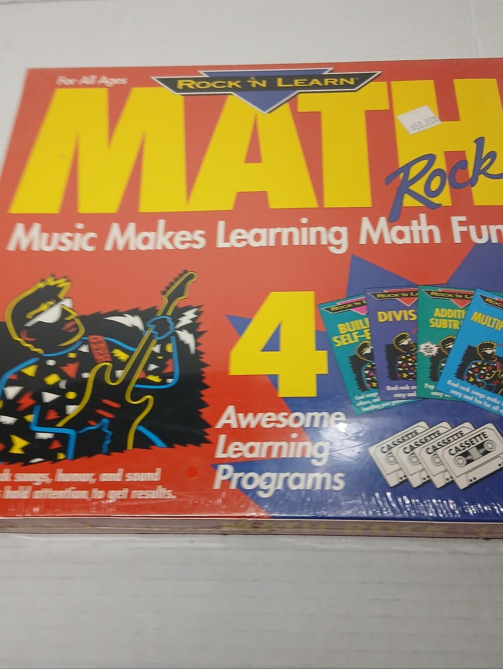 Rock 'N Learn MATH Rock Sealed 4 CD Rare Vintage New Sealed